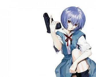 Wallpaper Tags Pistol Eva Uniform Rei Ayanami