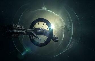 Wallpaper Magnetic Fields Spaceship Stars Fantasy