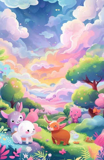 Aesthetic Cartoon Image Wallpaper