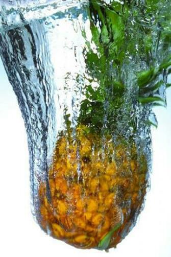 Pineapple Drop In Water iPhone HD Wallpaper