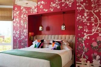 Asian Inspired Wallpaper Bedroom Jpg