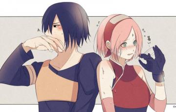 Wallpaper Pair A Couple Naruto Sasuke Uchiha Sakura