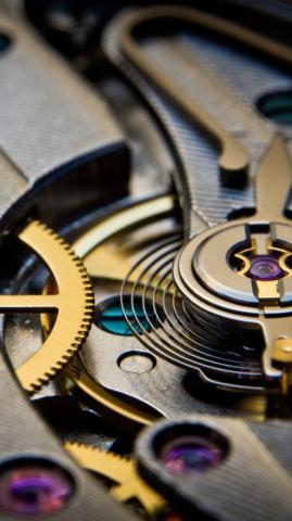 Mechanical Gears Movement Watch Time Wallpaper HD