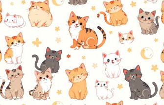 Cute Cat Drawings Wallpaper