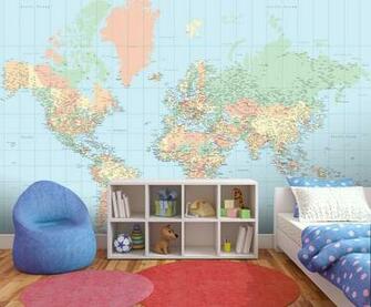 Children World Map Wallpaper From Watts London Made By