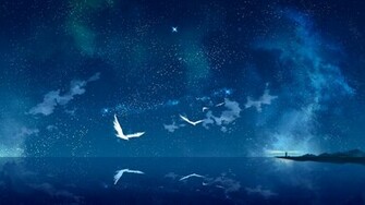 Anime Night Sky Wallpaper
