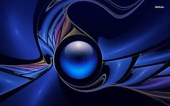 Blue Orb Wallpaper Abstract