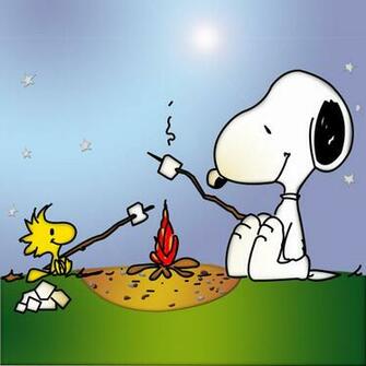 Snoopy Woodstock By The Campfile