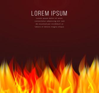 Creative Background Of Combustion Flame Vector