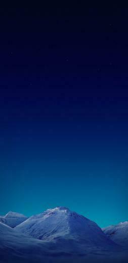 Night Sky Blue Mountain Wallpaper Clean Galaxy Colour