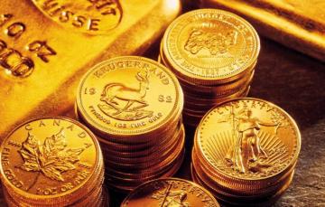 Photo Wallpaper Gold Coins Bars HD