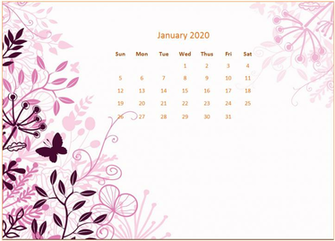 January Desktop Calendar Wallpaper