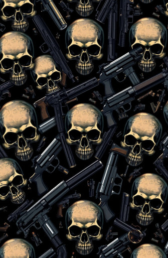 Skulls And Guns Wallpaper