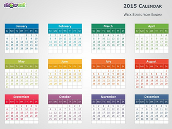 Colorful Calendar For Powerpoint Slide1