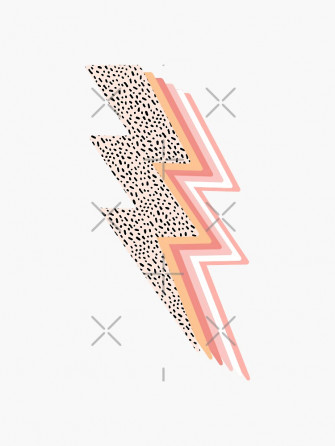 Lightning Bolt Aesthetic Pink Sticker By Lianagalp Preppy