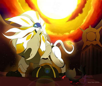 Solgaleo And Litten 4k Ultra HD Wallpaper Background Image
