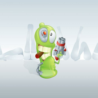 Horny Worm Funny iPad Wallpaper
