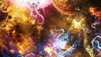 Goku Vs Frieza Super Epic Space Wallpaper Merge My Easy Photoedits