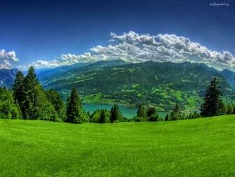 Green Mountain Scenery On Top Wallpaper Me