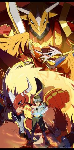 Pixiv Id Digimon Frontier Flamemon Kaisergreymon