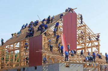 Casa De Madera Blue Construction Building