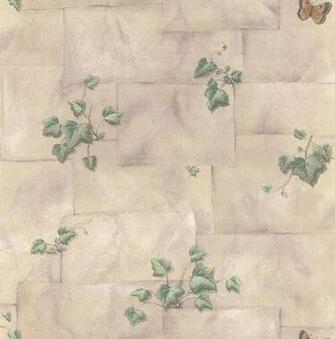 About Kitchen Art Leaves Bricks Stone Butterfly Wallpaper Ka23647