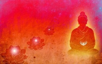 Buddhist Background Lord Buddha Red