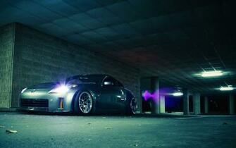 Cars Nissan 350z Stance Silver Wallpaper