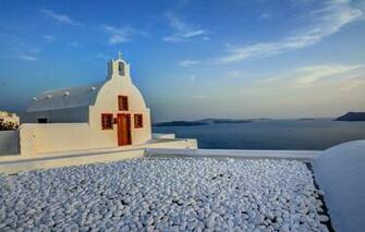 Wallpaper Sea The Sky Mountains Island Santorini Greece
