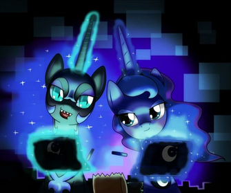 Gamer Nightmare Moon And Luna By Hoyeechun