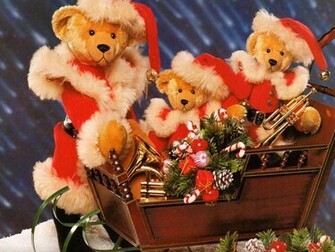 Wallpaper Christmas Teddy Bear