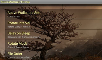 Rotating Wallpaper Settings