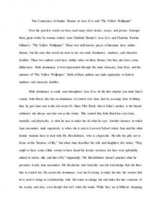 Connection Of Similar Themes In Jane Eyre And The Yellow Wallpap
