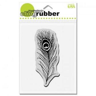 Stickytiger Peacock Feather Cling Stamp