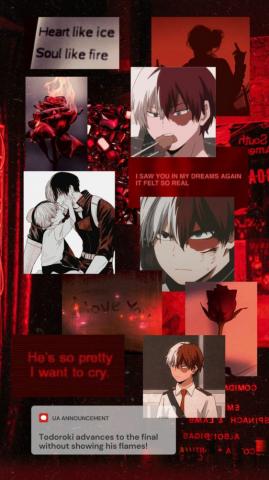 Todoroki Wallpaper Red Aesthetic Dark