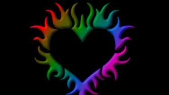 Wallpaper Rainbow Hearts Heart Screensavers