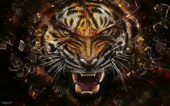 Wallpaper Name Angry Tiger Abstract Jpg Added October
