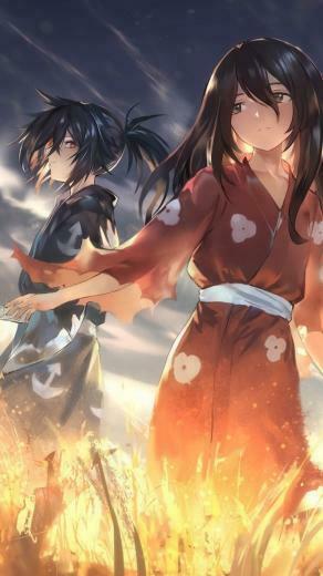 Dororo Hyakkimaru Field Sunset Yukata