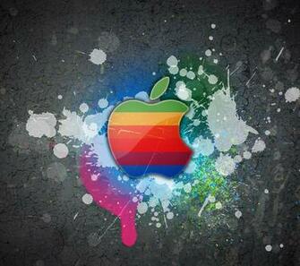 Graffiti Apple Wallpaper HD Background