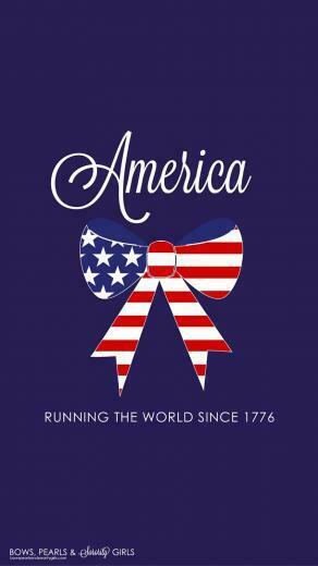 Bows Pearls Sorority Girls Merica