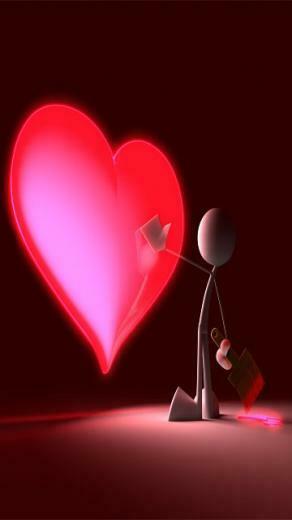 Robot Heart Samsung Mobile Wallpaper Phone HD
