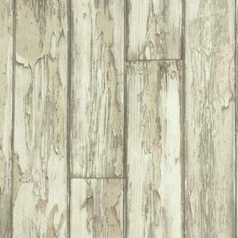 Clarke Peeling Planks Wallpaper Birch W0050