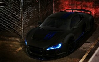Black Matte Audi R8 Wallpaper HD