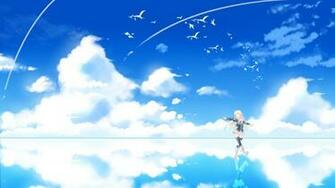 Ame No Uta Animal Bird Clouds Ia Scenic Sky Vocaloid
