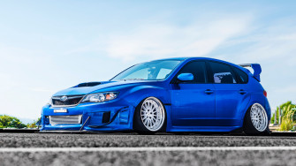 Subaru Car Blue Side 4k HD Wallpaper