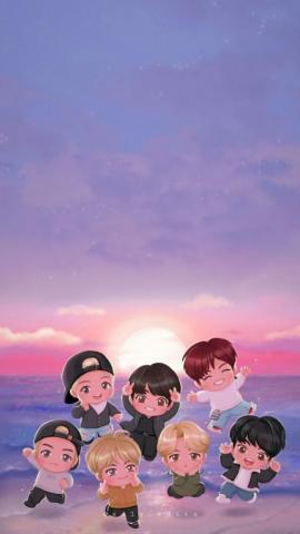 Tiny Tan Wallpaper Bts Drawings Cartoon Chibi In