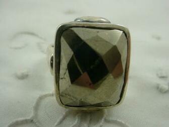 Silpada Amarillo Natural Pyrite Ring In Sterling Silver Size
