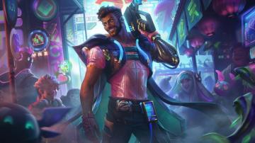 Cyber Pop Akshan Splash Art Wallpaper 8k 4k Pc Desktop 7171a