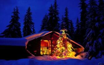 Desktop Wallpaper Christmas Tree At The Cottage