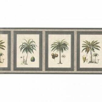 Bay Isle Home Hinson Palm Tree L X W Wallpaper Border Wayfair